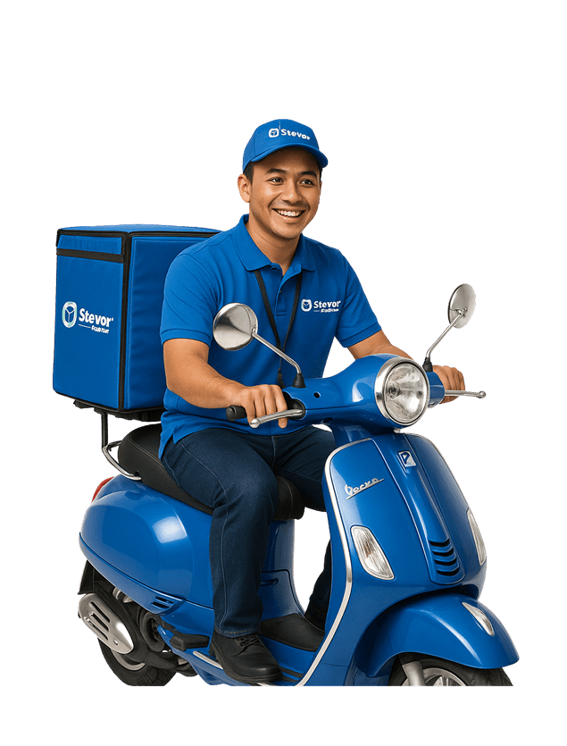 Seorang driver dalam perjalanan pengiriman barang