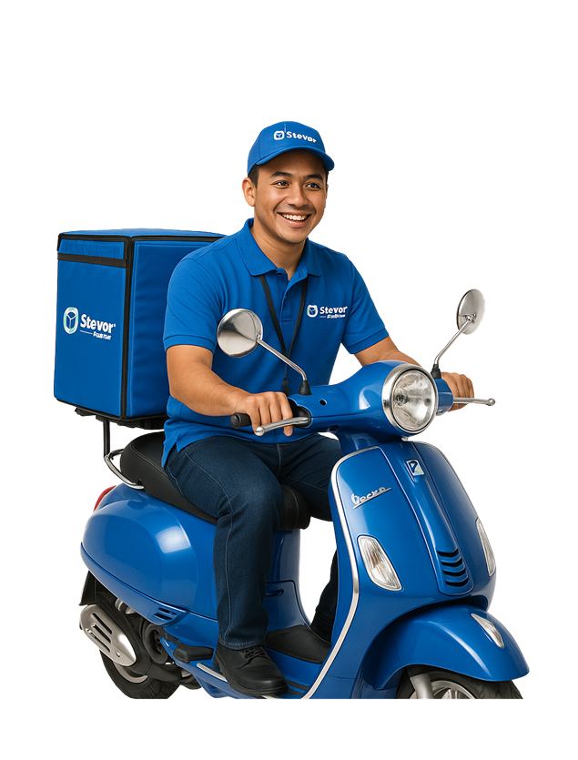 Seorang driver dalam perjalanan pengiriman barang